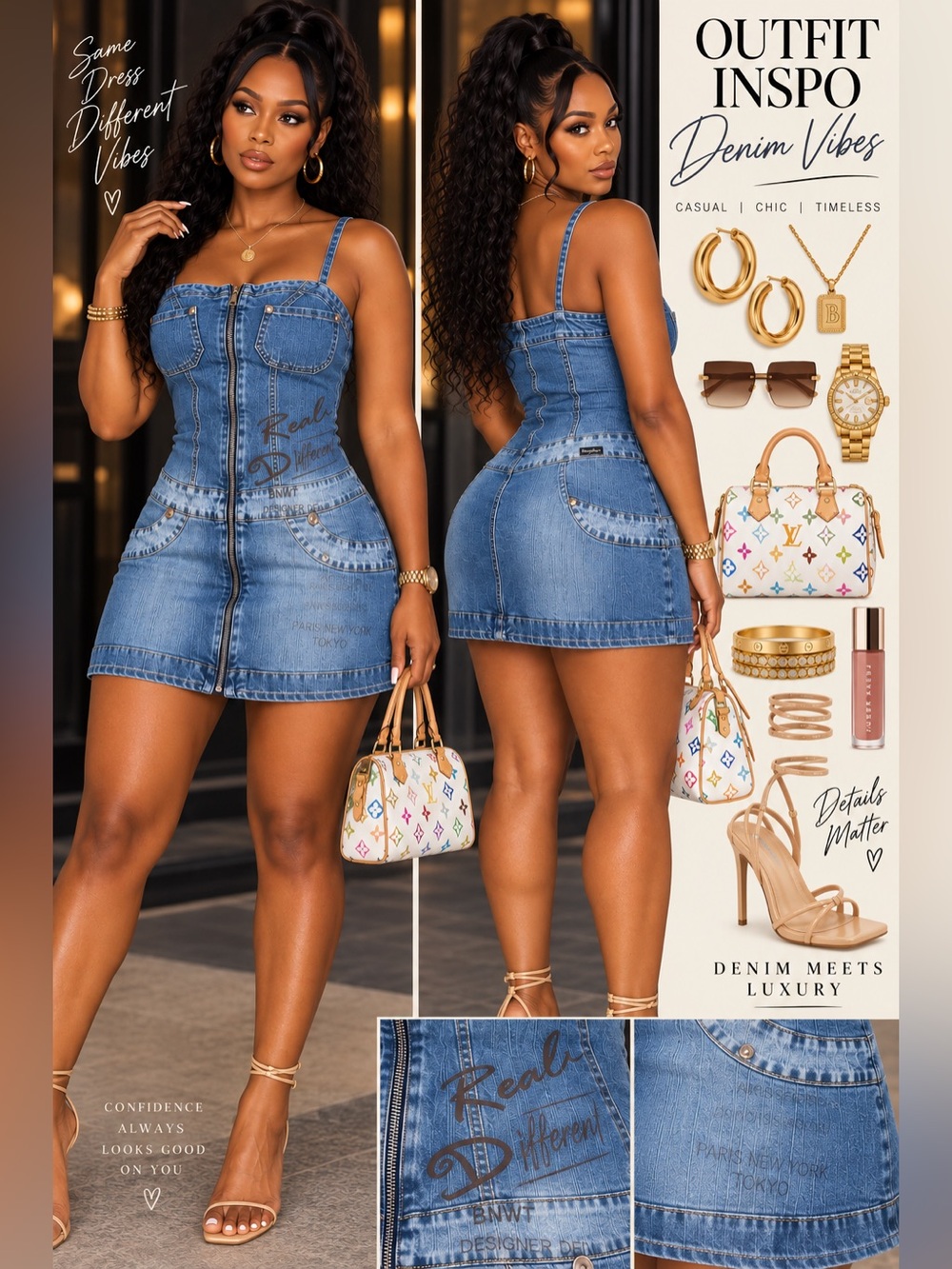 Y2K Denim Dress